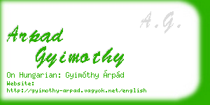 arpad gyimothy business card
