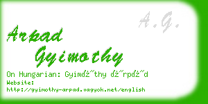 arpad gyimothy business card